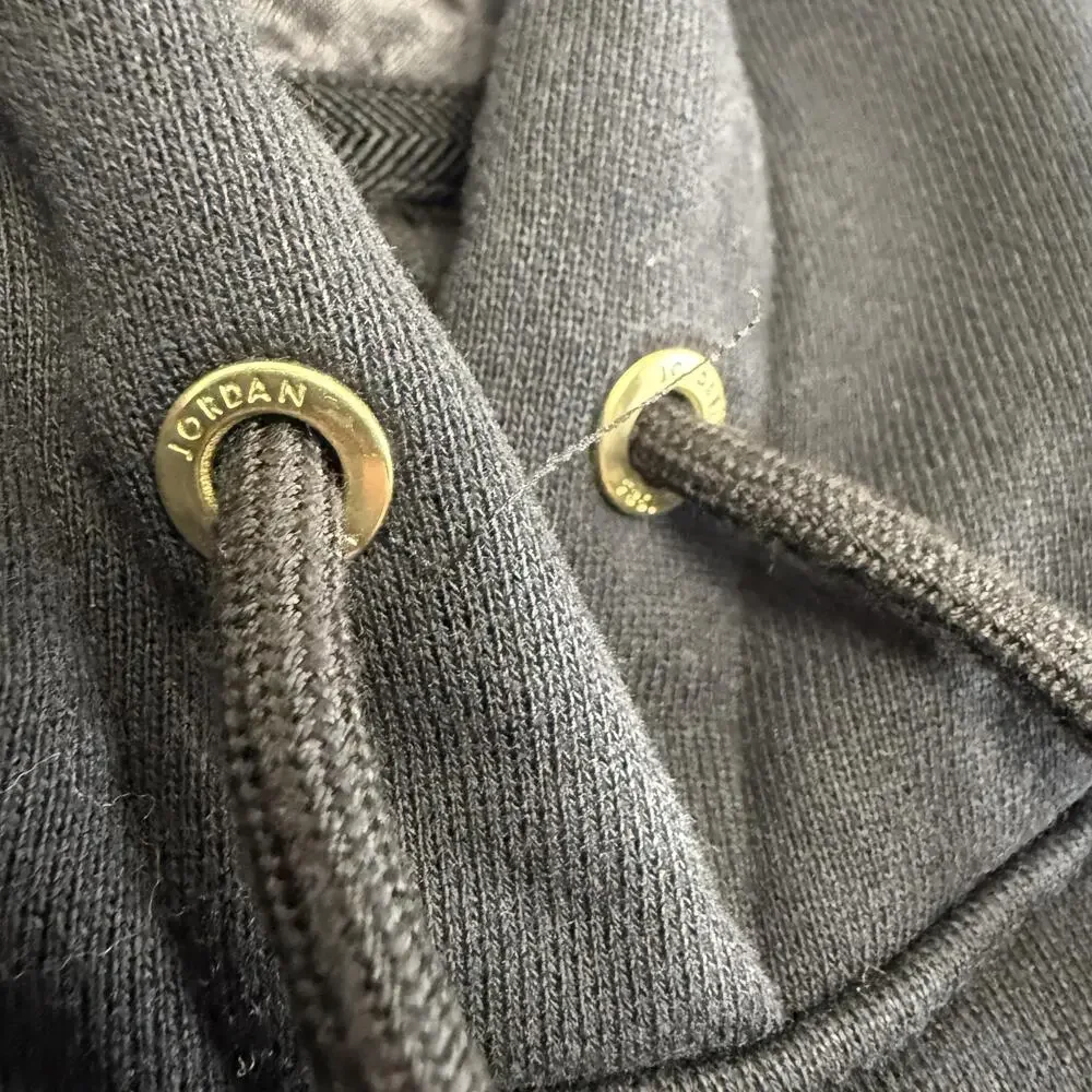 Jordan Hoodie Mens XS Black Oversized Fleece Pullover Heavy Sweater Jumpman